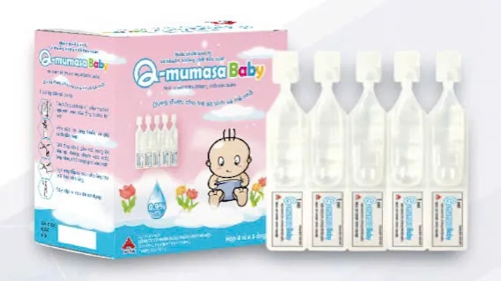 Q‑Mumasa Baby 0.9% – Nước muối sinh lý vô khuẩn cho bé sơ sinh, vô trùng, không chất bảo quản